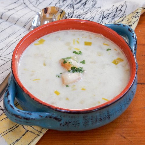 bowl of cullen skink - Scottish smoked haddock chowder