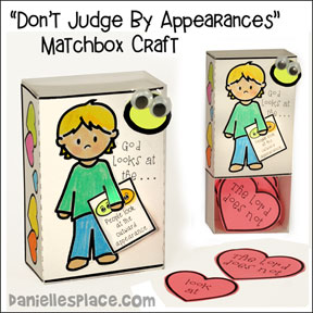 "Don't Judge by Appearances" Bible Verse Matchbox Craft