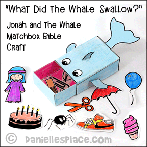 What Did the Whale Swallow?" Jonah and the Whale Bible Matchbox Craft