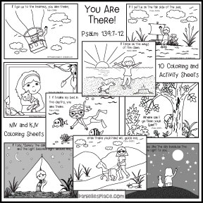 Psalm 139 Bible Coloring Sheets