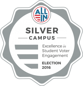 DCTC Awarded for Increasing College Student Voting Rates
