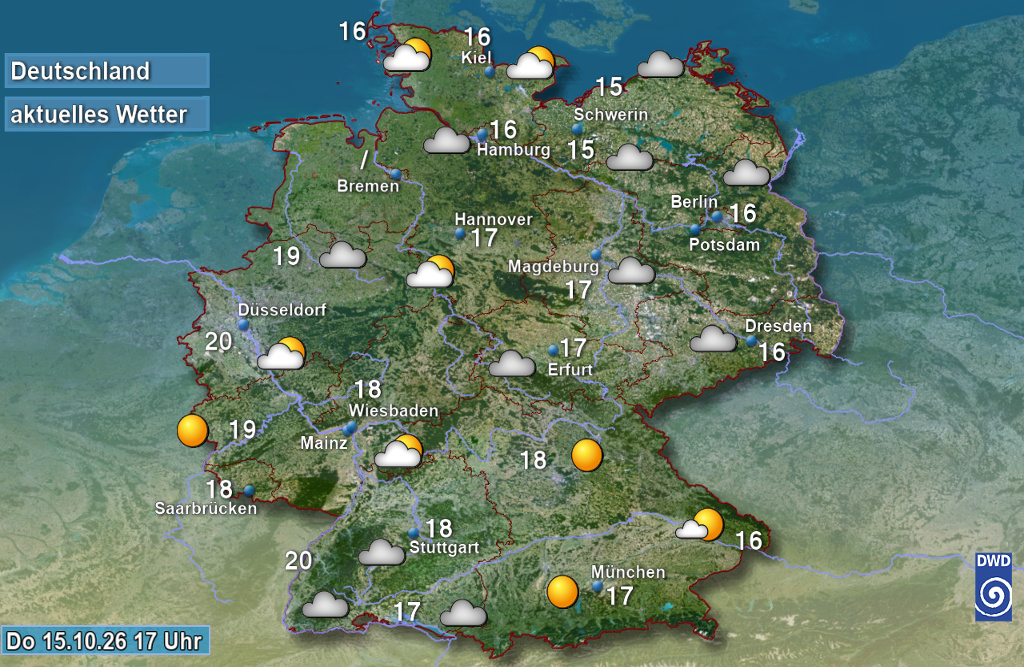 aktuelle Wetterwerte Deutschland
