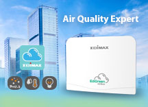 Edimax, air quality expert, air box,  Air Quality Monitoring, Air Quality Detection, Real-time Reports, EdiGreen