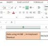 Date Using Keyboard Shortcut