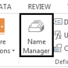 Name Manager from Excel Ribbon