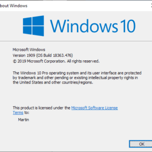 windows 10 version 1909