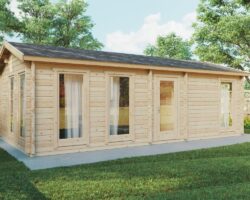 Ein Schlafzimmer Blockhaus-Ferienhaus Holiday M / 8x4 m / 30 m2 / 70 mm