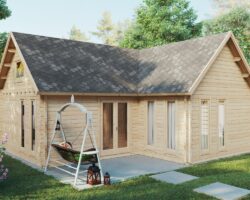 Blockhaus Hansa Holiday Q mit Schlafzimmer und Schlafboden