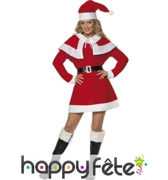 D&eacute;guisement velour mere noel