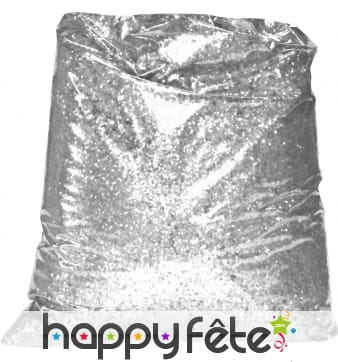 Paillettes argent&eacute;e en sachet