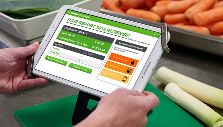 Picture showing Leanpath Tracker in kitchen