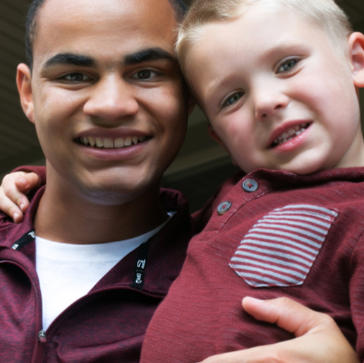 Caregiver and child
