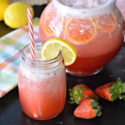 This Strawberry lemonade is to die for! It is perfect for those hot sunny days when you just want to relax in the shade with a cold beverage in your hand.