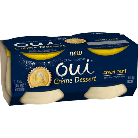 package of Oui Creme Dessert Lemon Tart flavor