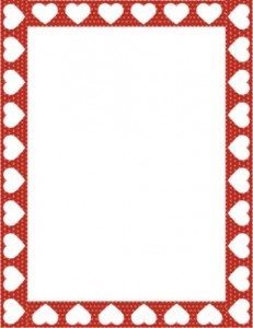 heart silhouette border
