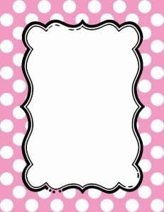 polka dot border