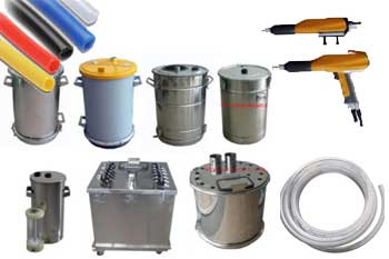 Powder coating gun parts and accessories