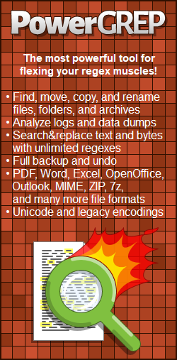 PowerGREP&mdash;The world&rsquo;s most powerful tool to flex your regex muscles!