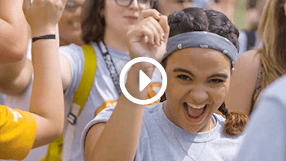 People cheering and laughing