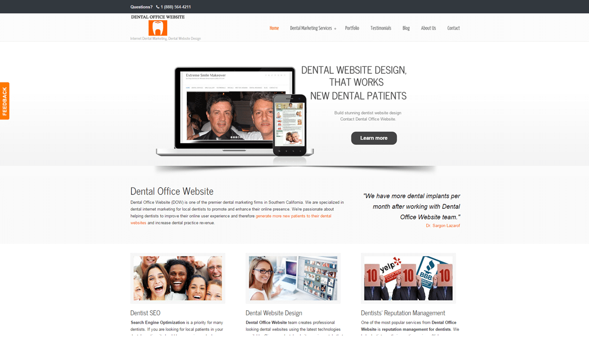 dental website design
