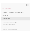 Referenz GPC: Ansicht des Hauptmenüs auf einem Smartphone