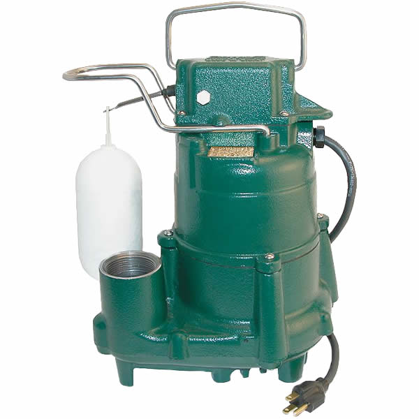 Zoeller M98 - 1/2 HP Cast Iron Submersible Sump Pump w/ Vertical Float Switch