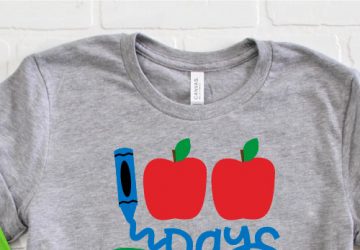 Grey shirt with colorful 100 Days Smarter Design