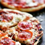 slice of grilled pizza
