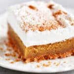 pumpkin bar on a white plate