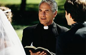 ULC minister officiating a wedding