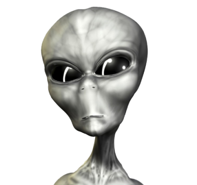 silver alien png