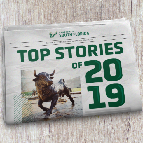 A graphic depicting this year's top stories