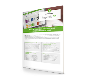 Legal Hold Pro can help you take control of preservation. Download Data Sheet for More Information.