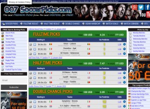 How 007soccerpicks.com looks like on a tablet such as an iPad.