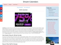 Desktop screenshot for dreamcalendars.com