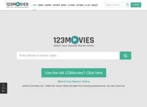 How 0123movies.com looks like on a tablet such as an iPad.