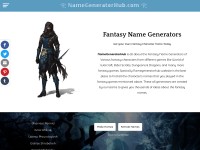 Desktop screenshot for namegeneratorhub.com