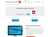 Desktop screenshot for responsivevoice.org