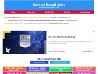 Desktop screenshot for sarkariresultjobs.com