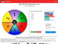 Desktop screenshot for spinthewheel.text-generator.org