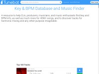 Desktop screenshot for tunebat.com