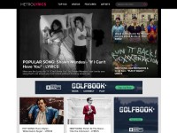Desktop screenshot for metrolyrics.com