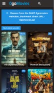 How 0gomovies.com looks like on a mobile device such as an iPhone.