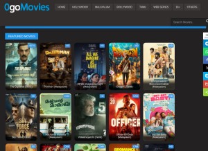 How 0gomovies.com looks like on a tablet such as an iPad.