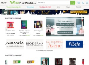How 1001pharmacies.com looks like on a tablet such as an iPad.