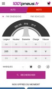 How 1001pneus.fr looks like on a mobile device such as an iPhone.