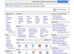 How 100searchengines.com looks like on a tablet such as an iPad.