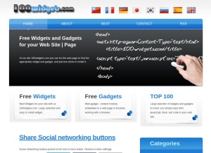 How 100widgets.com looks like on a tablet such as an iPad.
