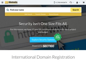 How 101domain.com looks like on a tablet such as an iPad.