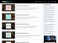 Desktop screenshot for menucave.com
